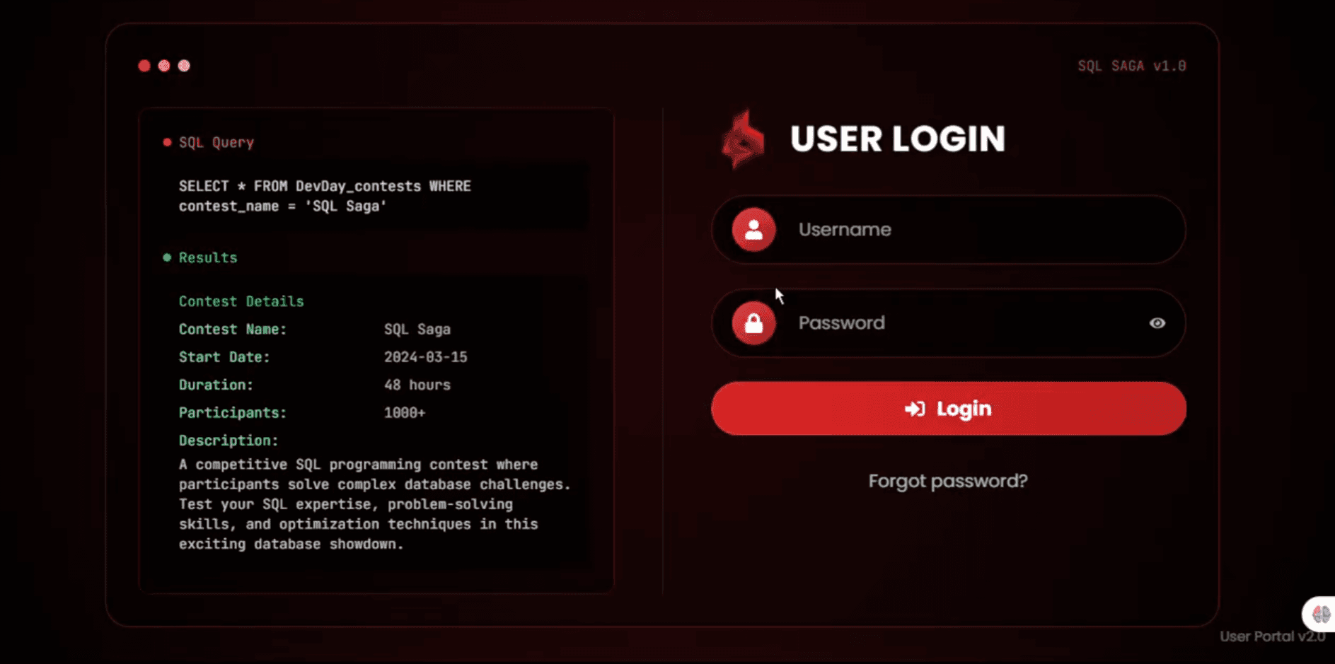 Database Contest Web App